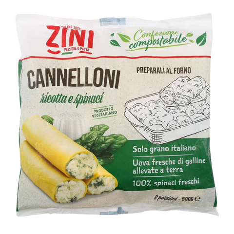 ZINI Cannelloni Filled with Ricotta and Spinach 500g- Zini