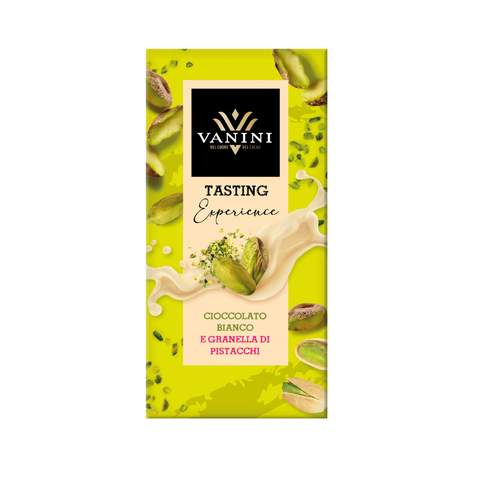 White Chocolate Bar with Salted Pistachio Granules - Vanini