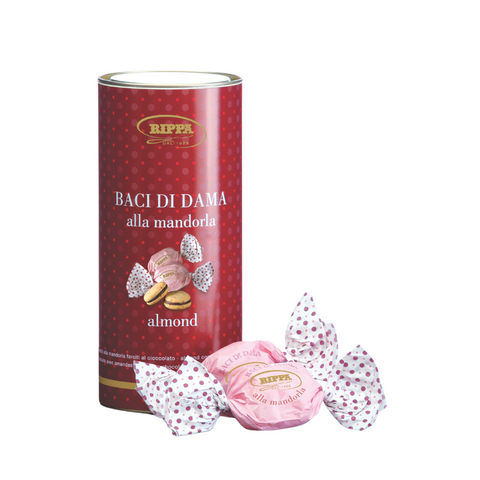 Gift Pack Cilindrica polka dots  Baci di Dama Almond 100g - Rippa