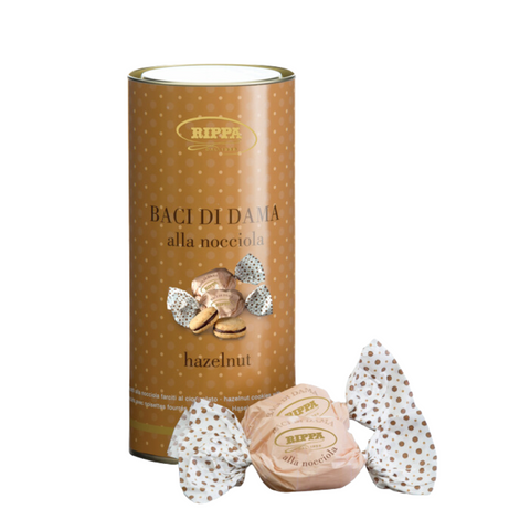 Gift Pack Cilindrica polka dots Baci di Dama Hazelnut 100g - Rippa