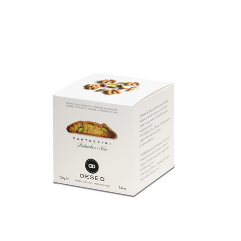 Cantuccini Pistachio and Walnut Box 200g - Deseo